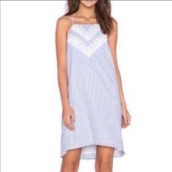 BCBGeneration Pinstripe Lace Square Neck Dress XS - Picture 1 of 11